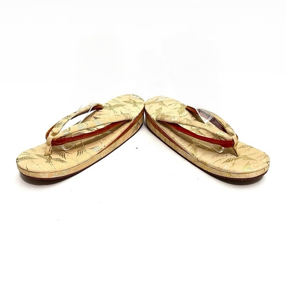 Vintage 1950s silk velvet traditional Japanese zori kimono sandals - Picture 5 of 8